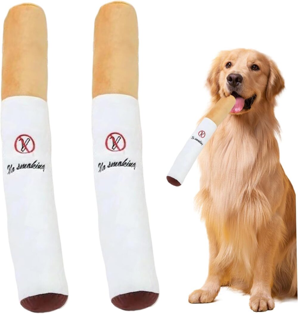 たばこの形の犬のおもちゃ